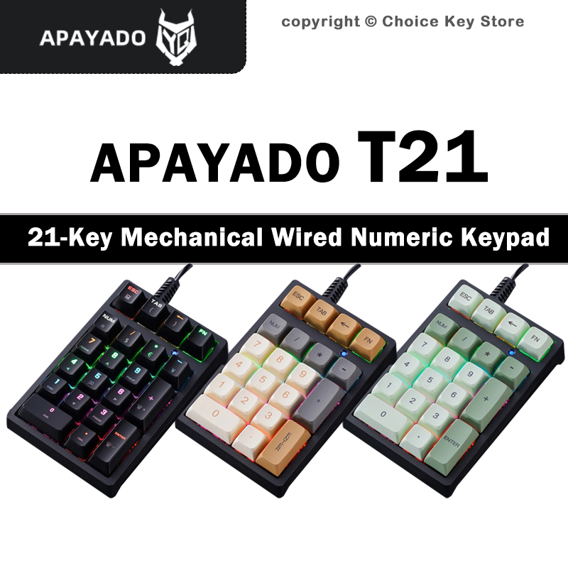 Pbt Keycaps For Numeric Keypad Numpad - APAYADO T21 Mechaniczna Klawiatura Numeryczna 21