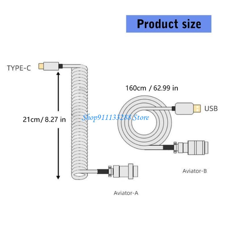Type C Detachable Cable Coiled Keyboard - G88D Zwinięte klawiatury mechaniczne USB typu