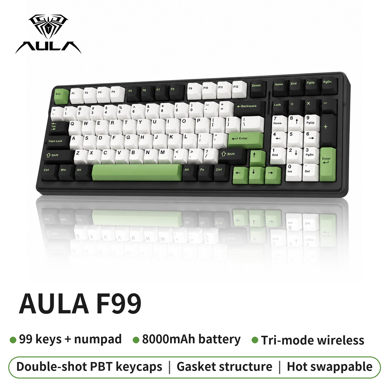 Mechanical Numpad Hot Swap Rgb Wireless - AULA F99 Pro – cicha, bezprzewodowa