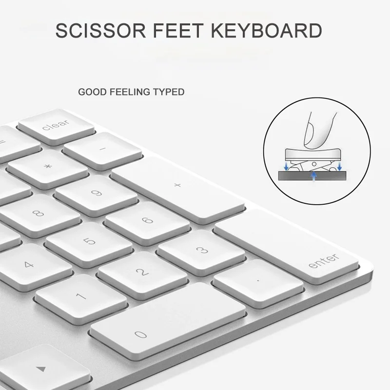 Mini Ultra Cienka Klawiatura N – Bluetooth Numeric Keypad Aluminum Slim recenzja i cena