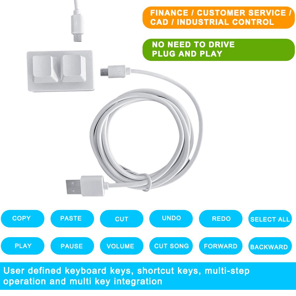 2 klawisze RGB USB niestandard – Custom Number Pad Macro Keypad Programmable recenzja i cena