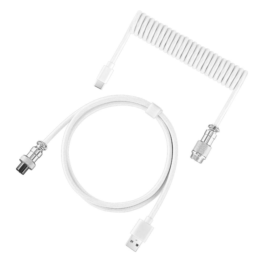 Port USB, spiralny kabel do kl – Type C Detachable Cable Coiled Keyboard recenzja i cena
