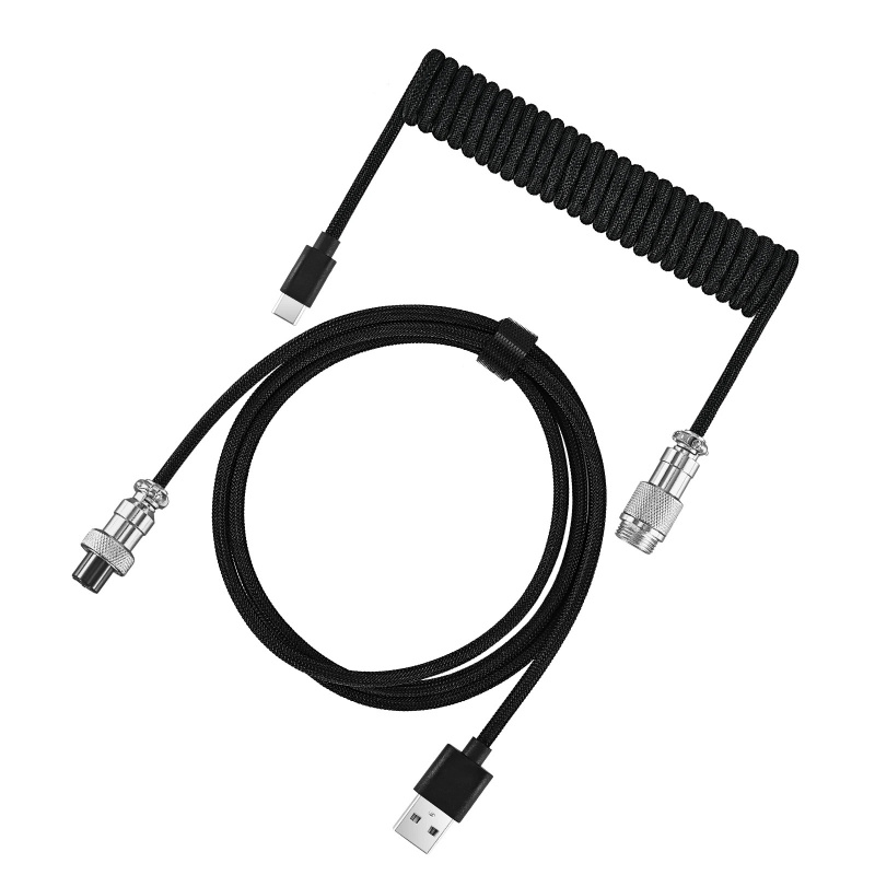 Kabel spiralny do klawiatury,  – Type C Detachable Cable Coiled Keyboard recenzja i cena