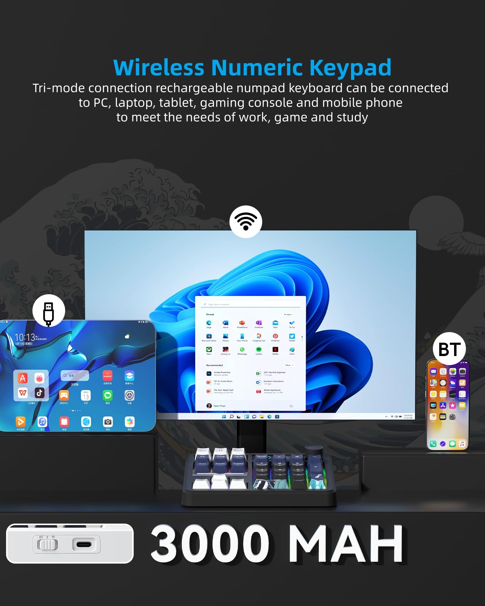 Womier SK30 Mini Mechaniczna K – Mechanical Numpad Hot Swap Rgb Wireless recenzja i cena