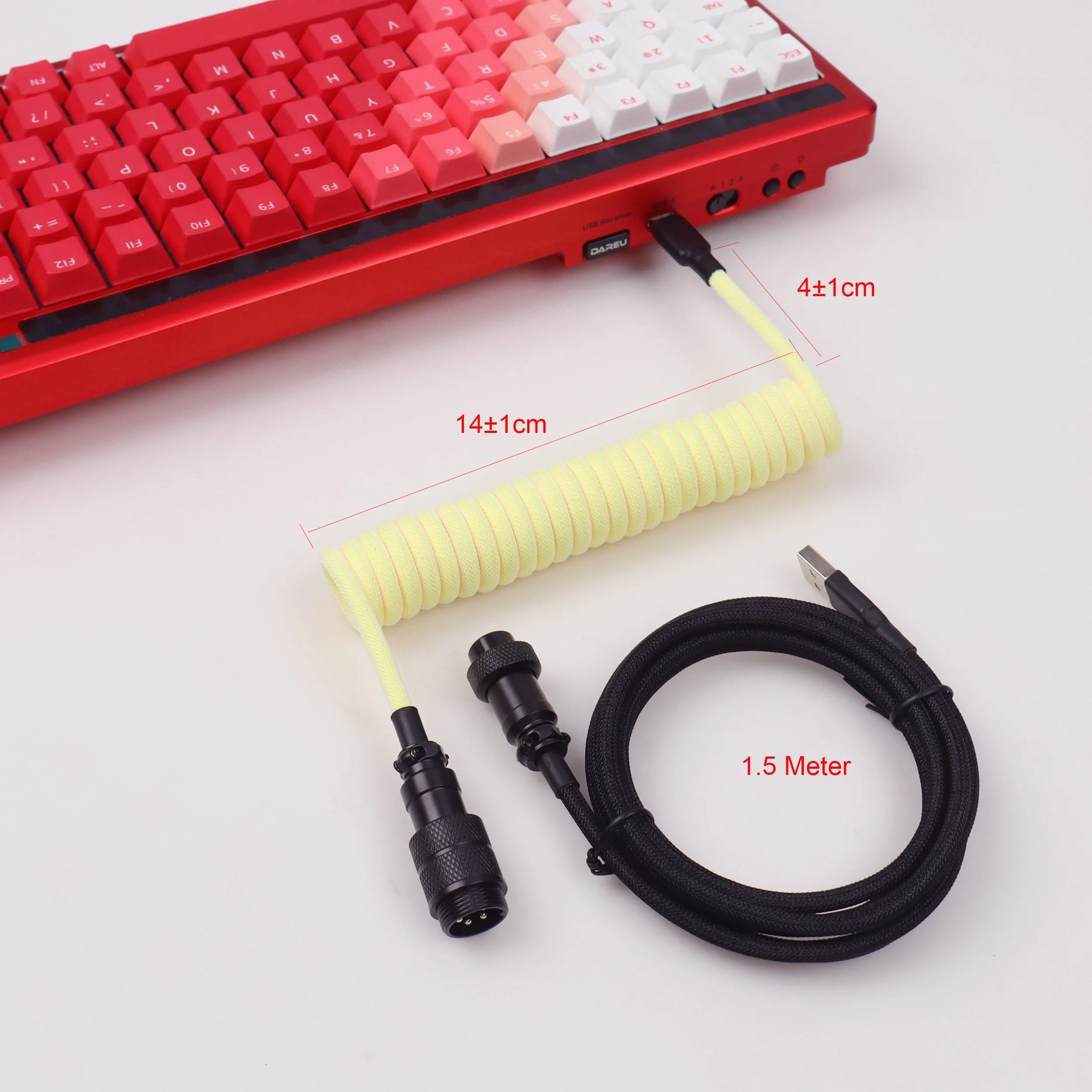 Kabel USB A do Type C do mecha – Type C Detachable Cable Coiled Keyboard recenzja i cena