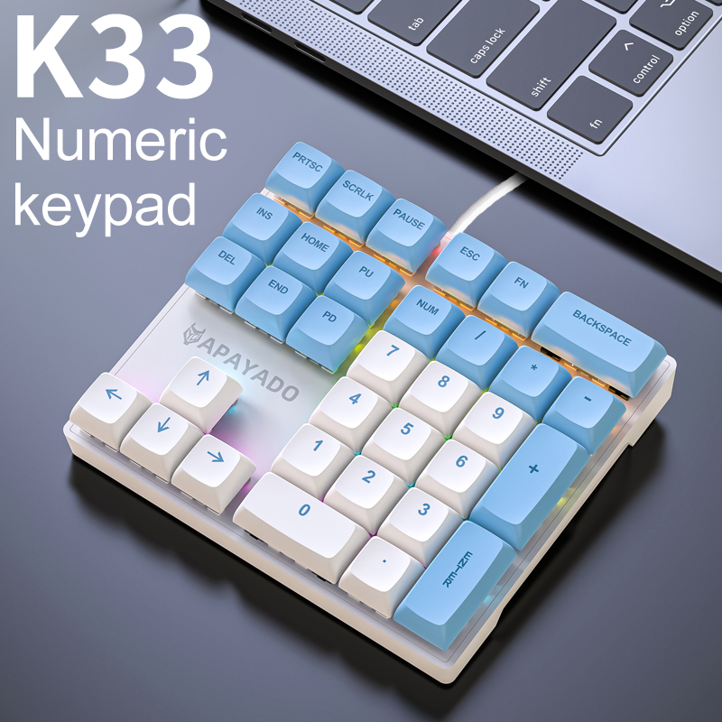 K33 33-klawiszowa mechaniczna  – Pbt Keycaps For Numeric Keypad Numpad recenzja i cena