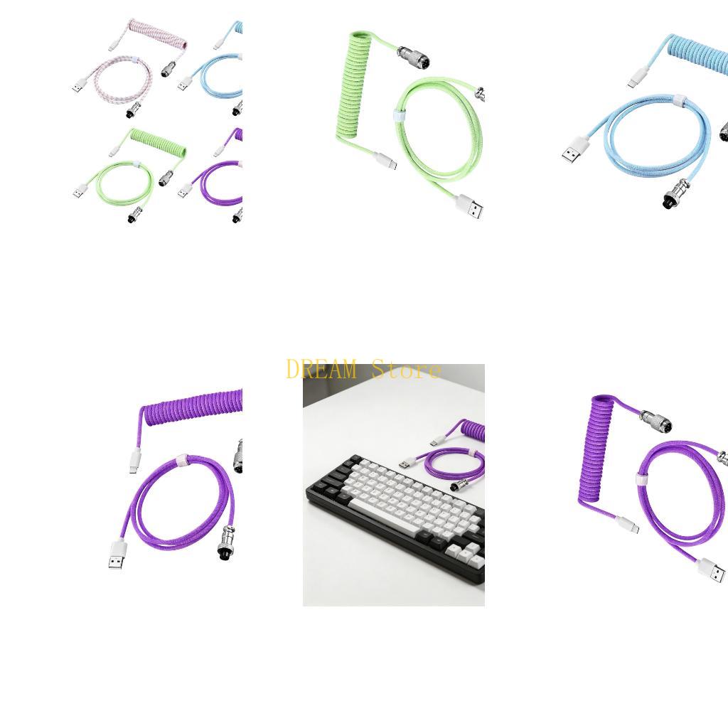 Odłączany, metalowy, spiralny  – Type C Detachable Cable Coiled Keyboard recenzja i cena