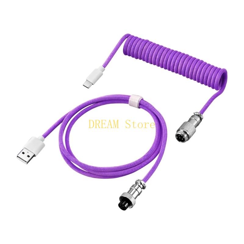 Odłączany, metalowy, spiralny  – Type C Detachable Cable Coiled Keyboard recenzja i cena