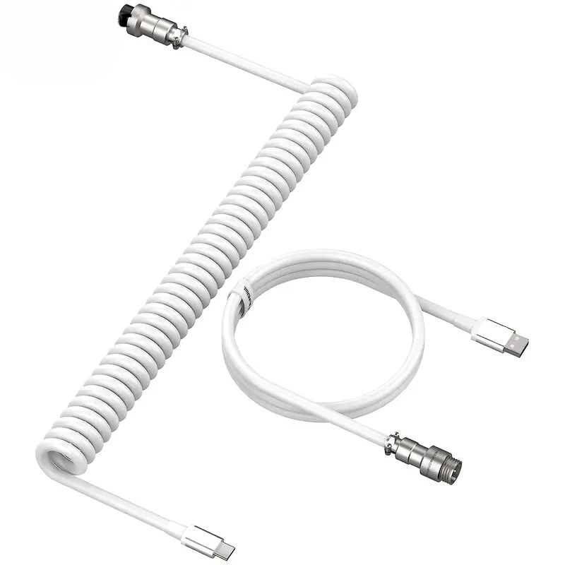 Kabel spiralny do klawiatury,  – Type C Detachable Cable Coiled Keyboard recenzja i cena