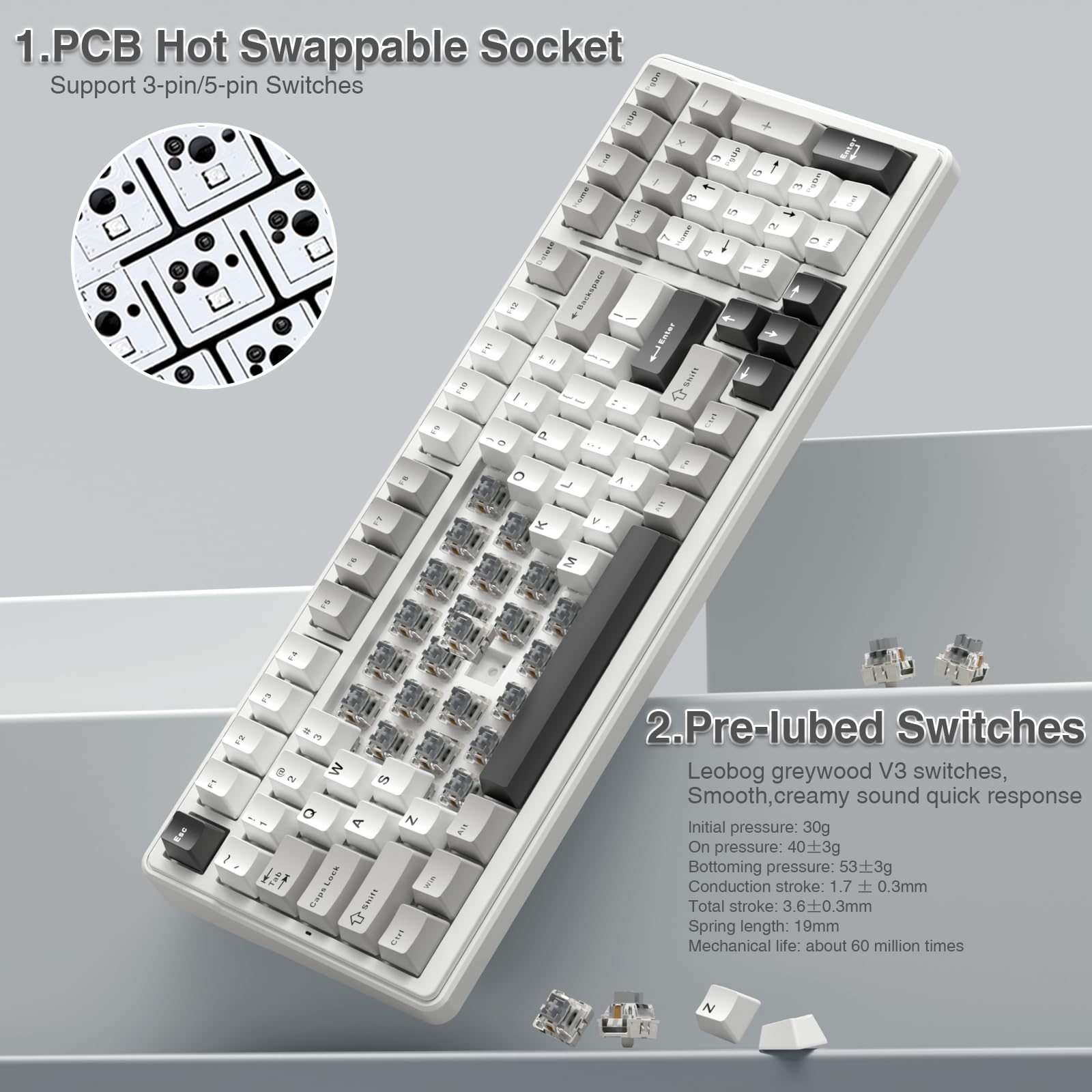 AULA F99 Pro – cicha, bezprzew – Mechanical Numpad Hot Swap Rgb Wireless recenzja i cena