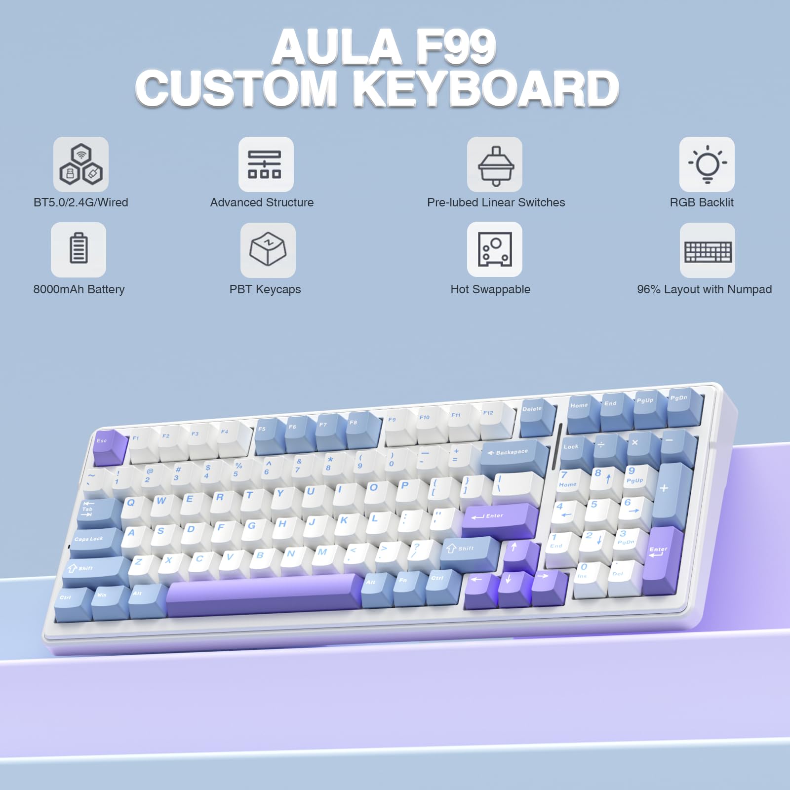 AULA F99 Pro – bezprzewodowa k – Mechanical Numpad Hot Swap Rgb Wireless recenzja i cena