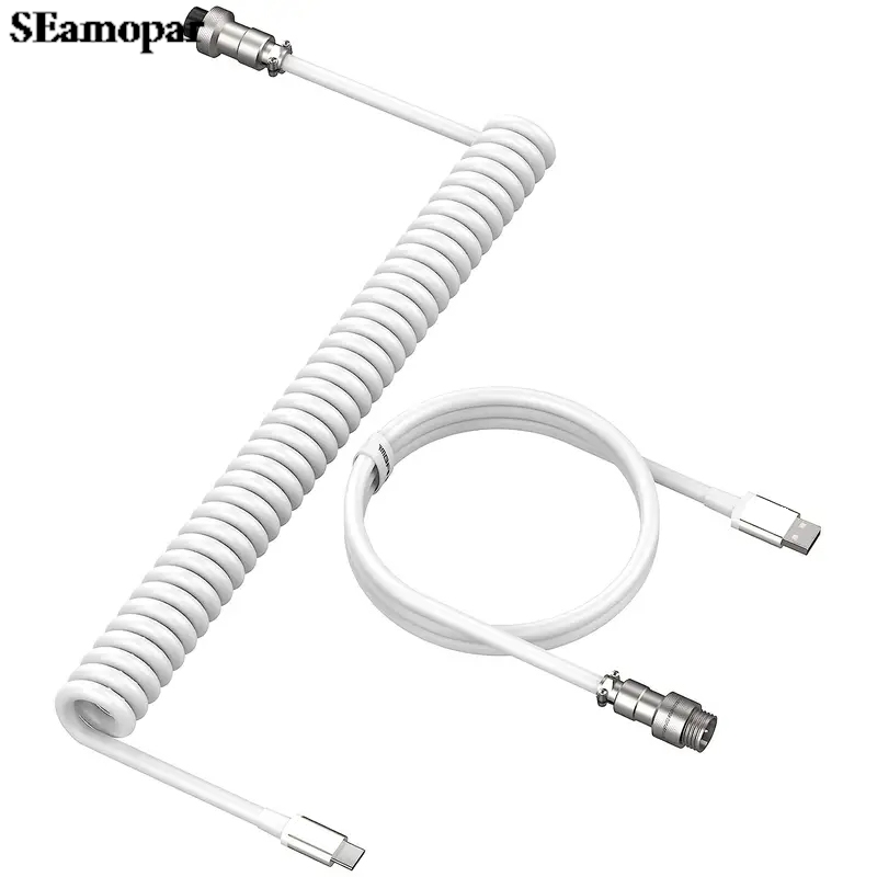 Kabel spiralny do klawiatury m – Type C Detachable Cable Coiled Keyboard recenzja i cena